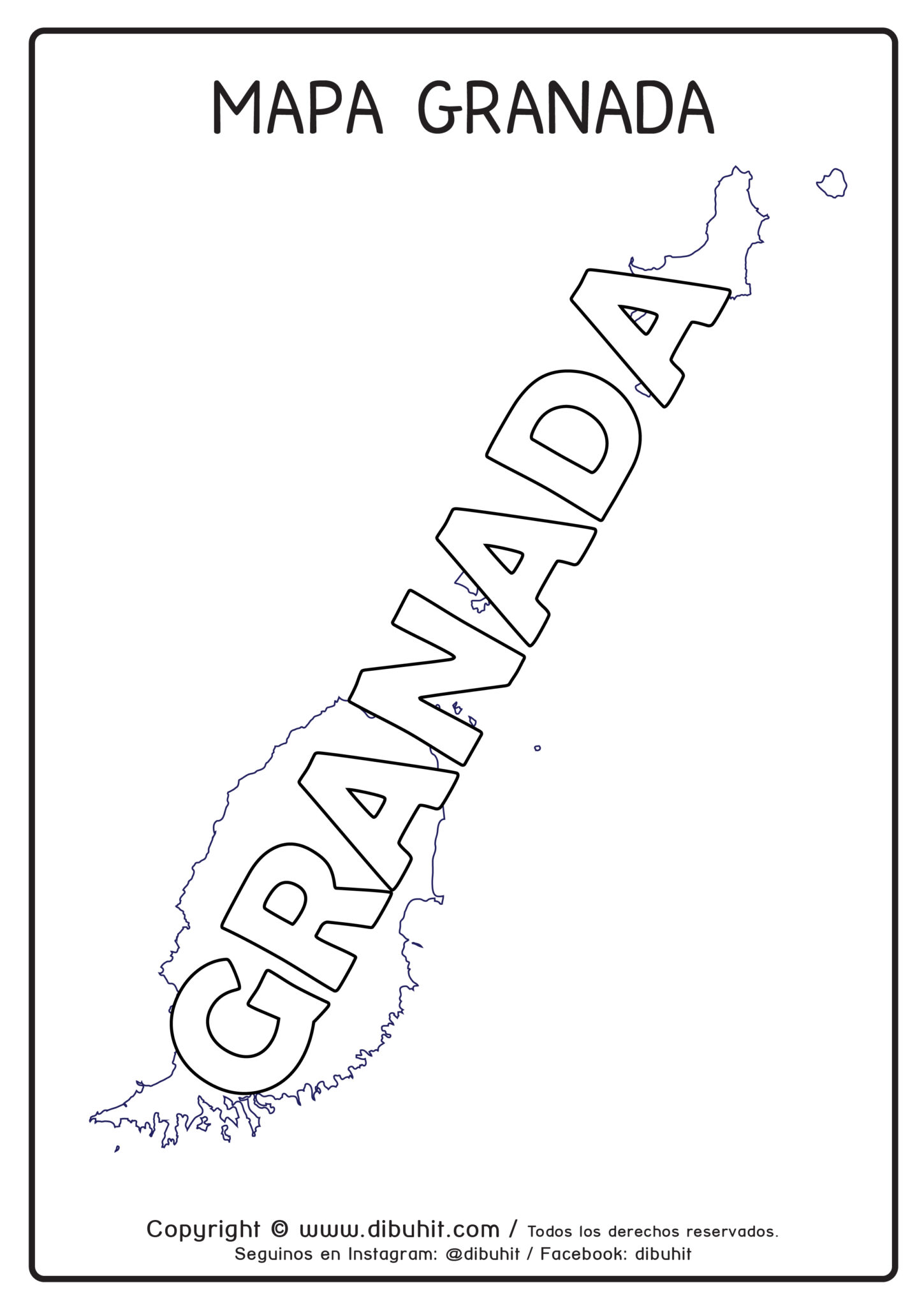 Mapa De Granada Con Nombre DibuHit