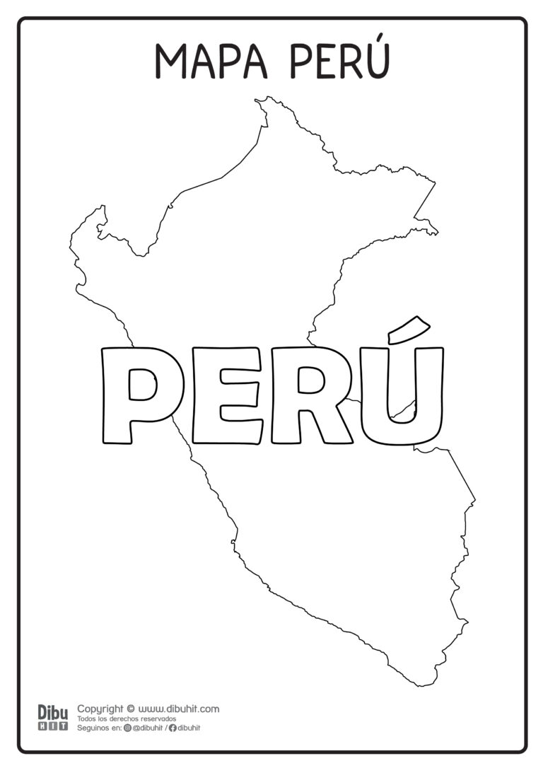 Mapa de Perú con nombre DibuHit