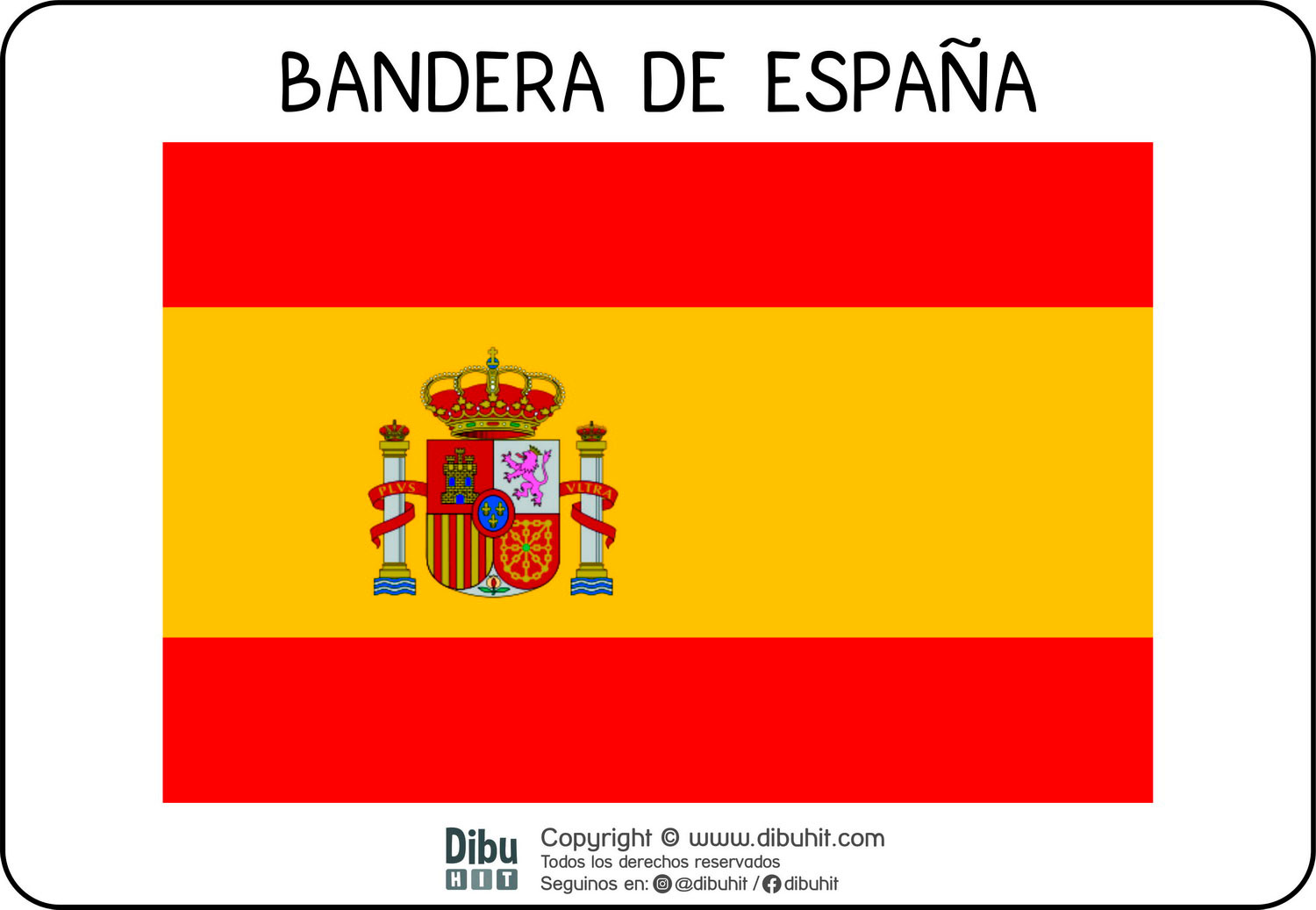 Lamina didactica bandera de España a colores