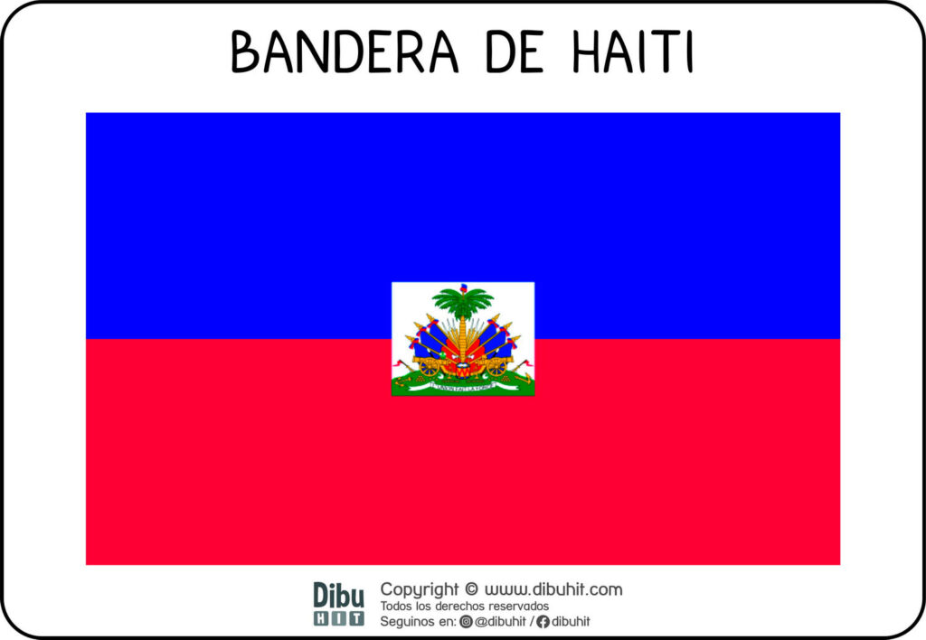 Lamina didactica bandera de Haiti a colores