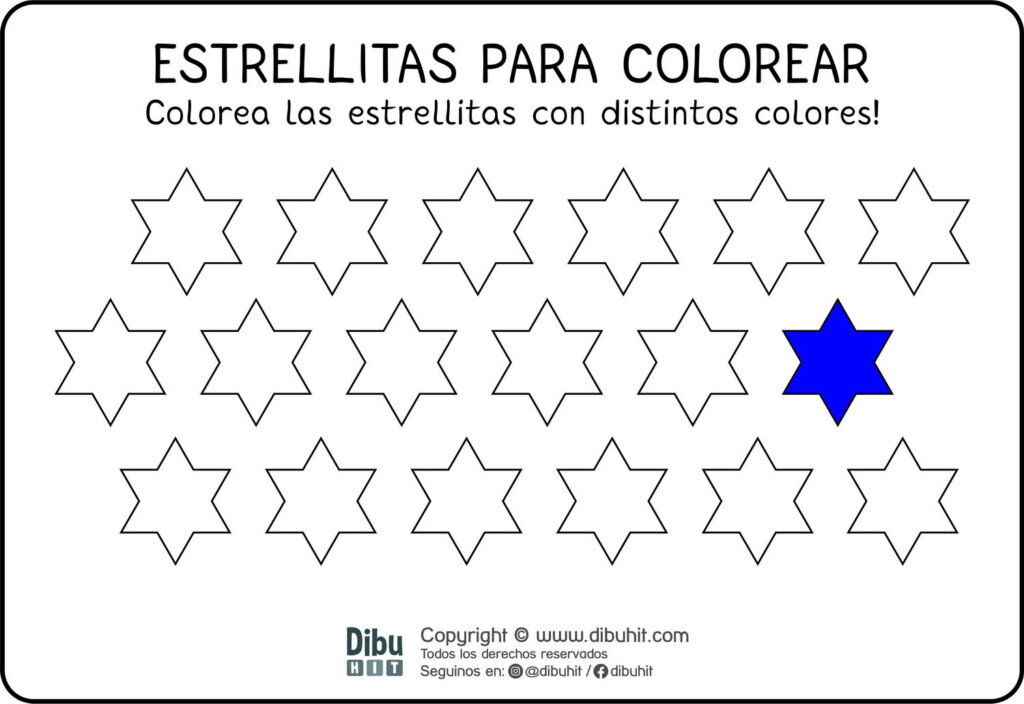 dibujode estrellas para colorear