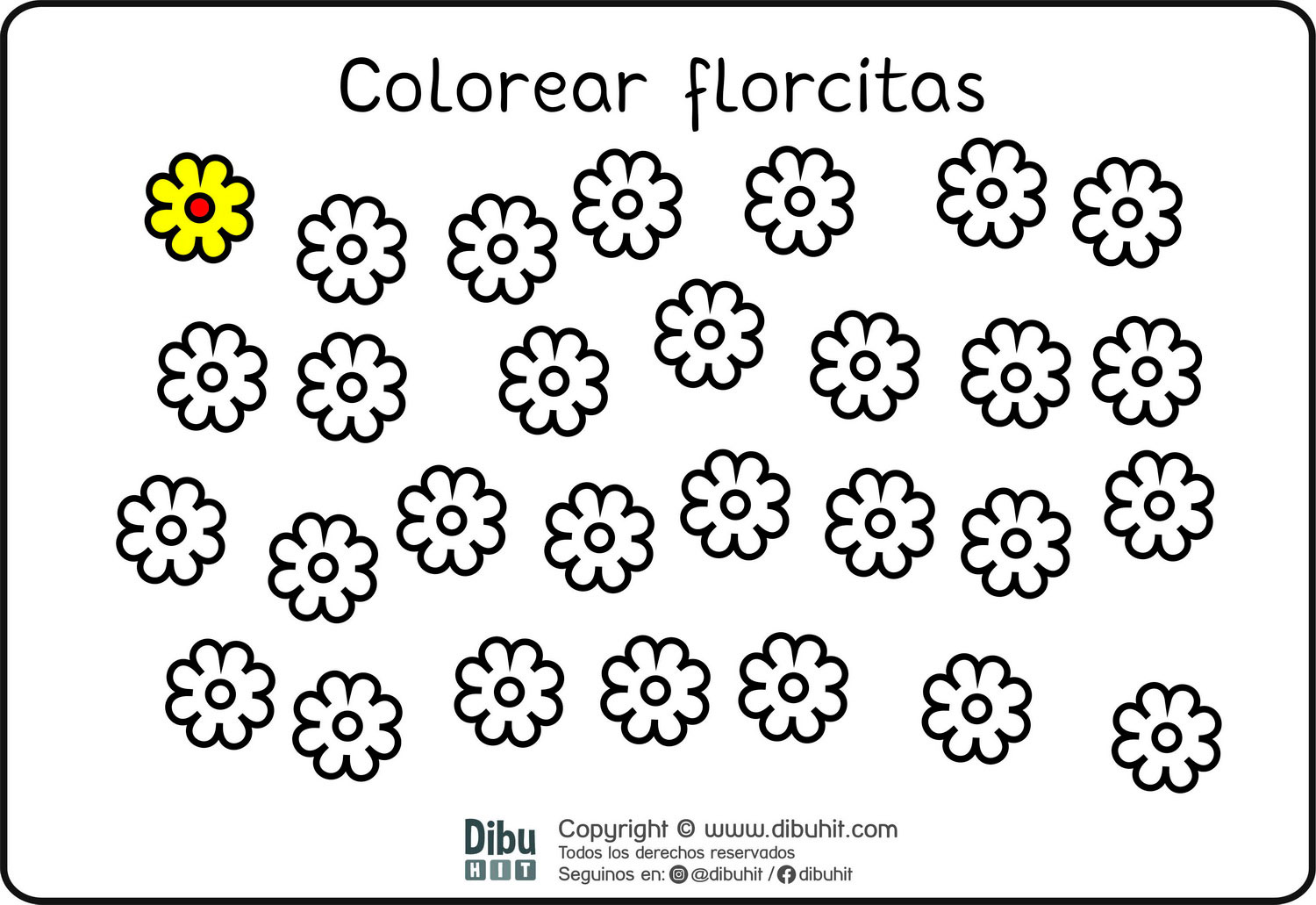 dibujo de florecitas para colorear