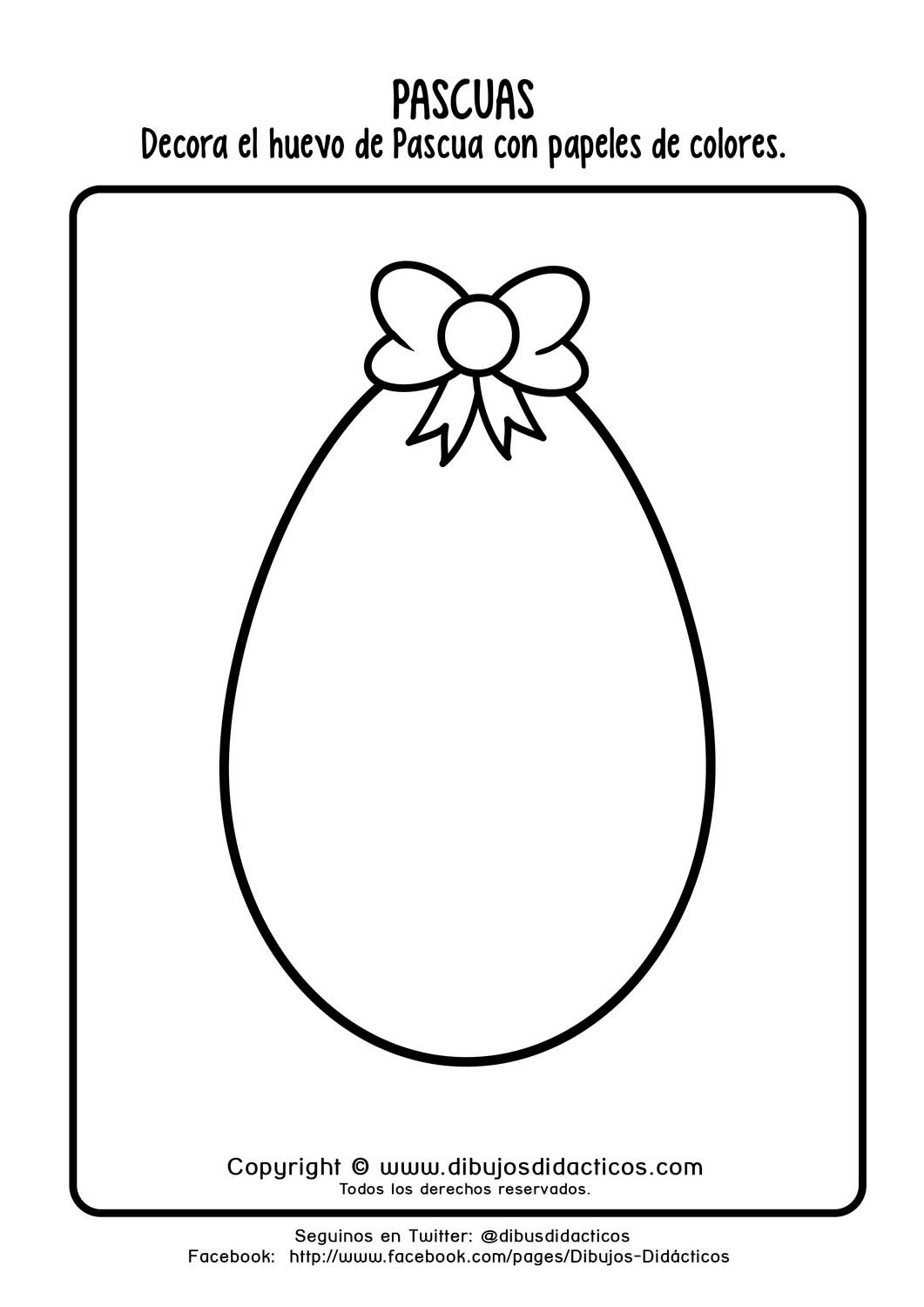 dibujo de huevo de pascuas para colorear