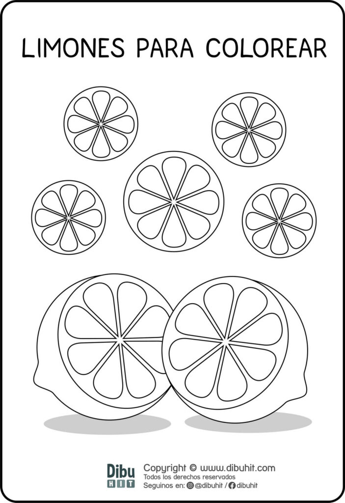 Dibujo de limones para colorear