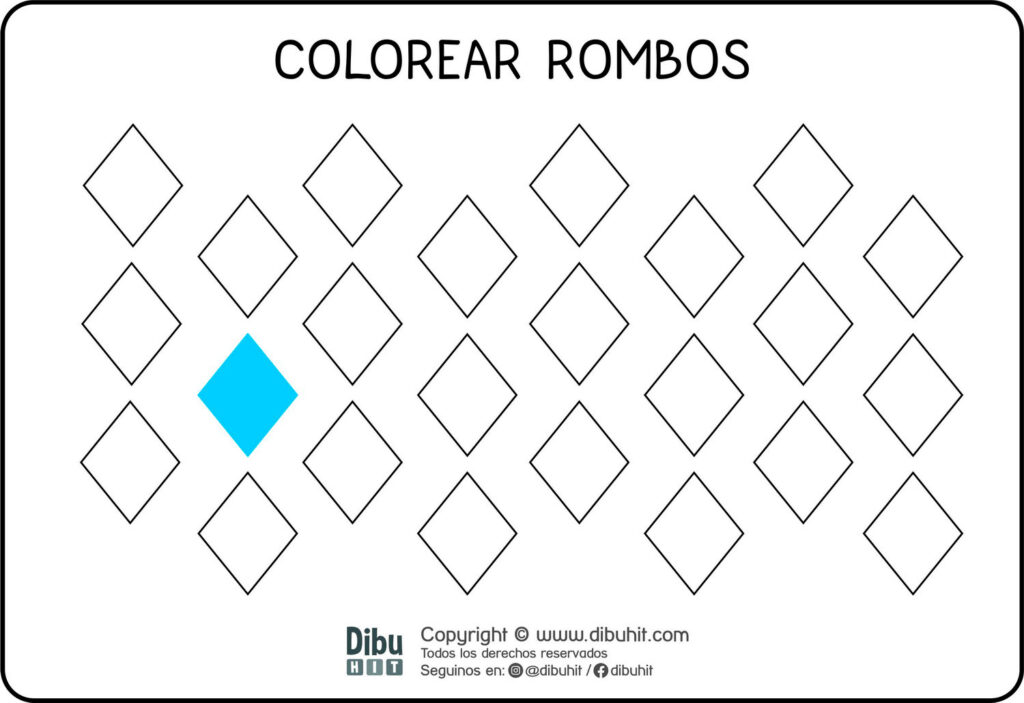 dibujo de rombos para colorear