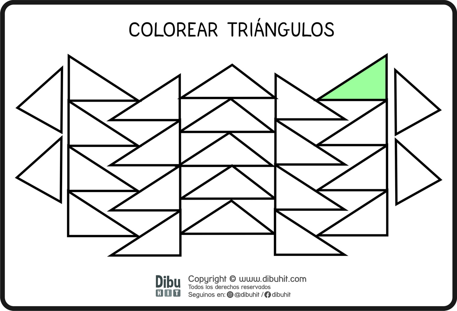 Dibujo de trinagulos para colorear