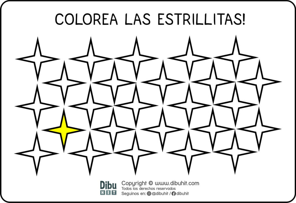 Dibujo de estrillitas para colorear