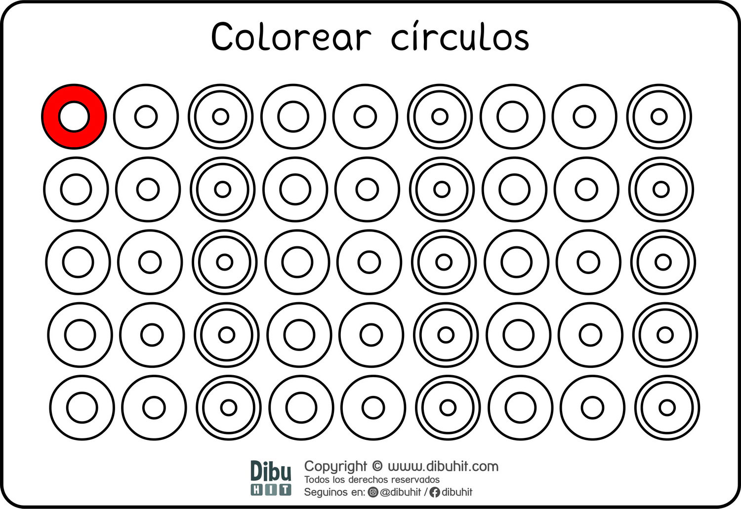 Dibujo para colorear circulos