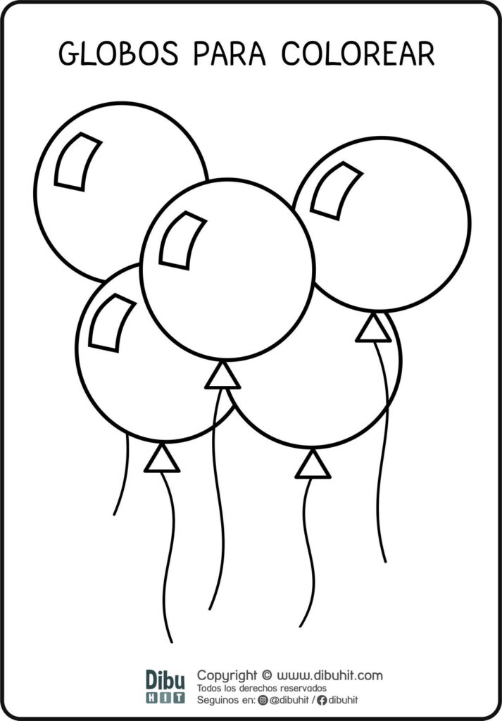 Dibujo de globos para colorear