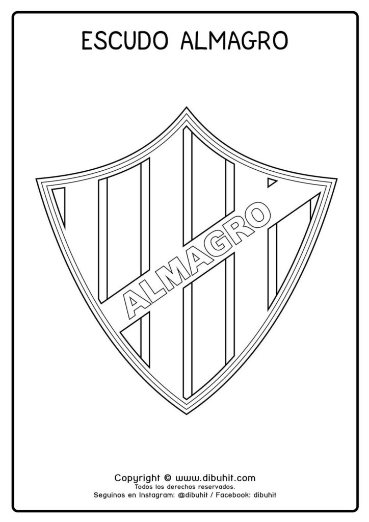 Escudo de futbol para colorear de almagro