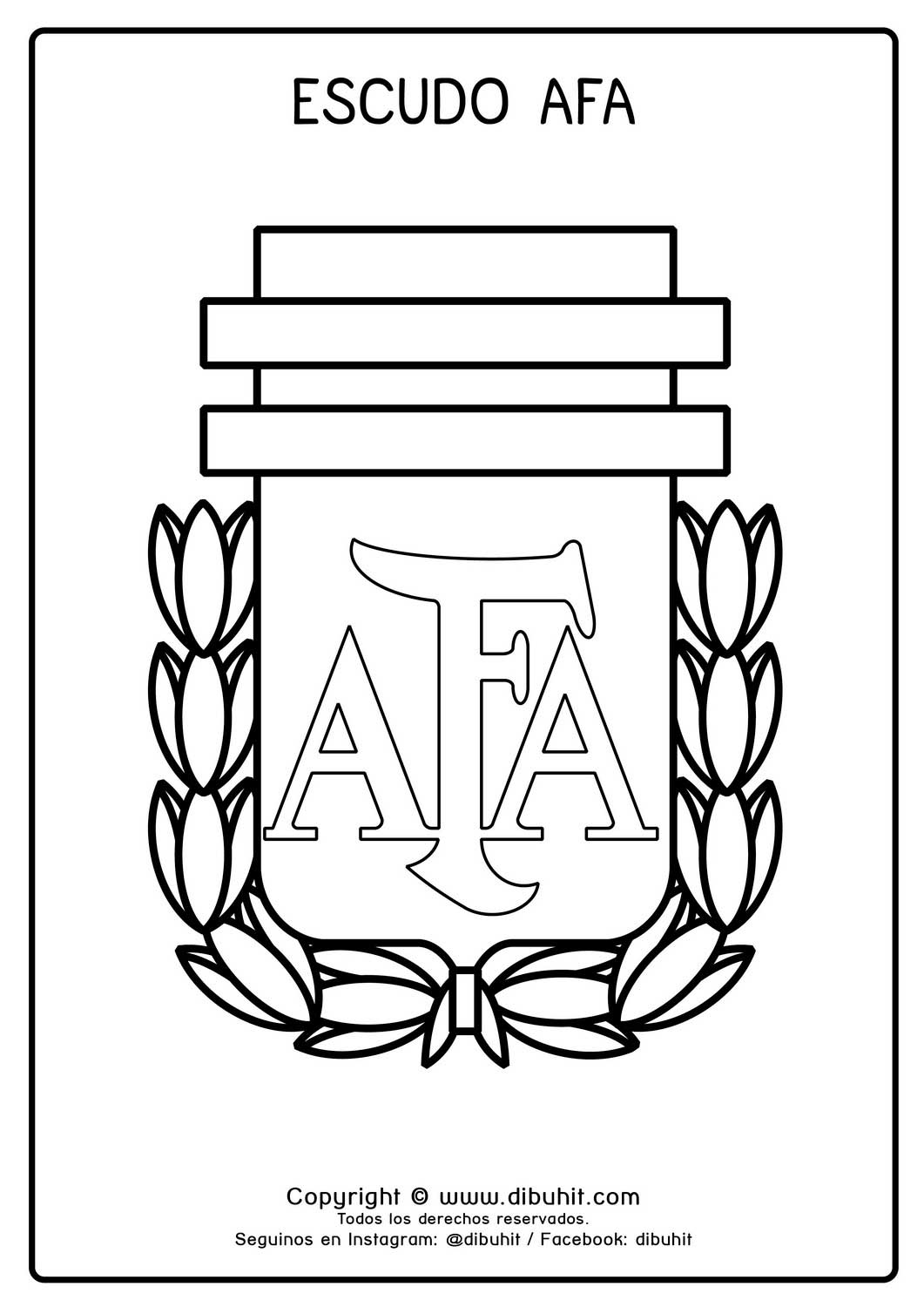 Escudo de futbol para colorear de afa asociacion de futbol argentino