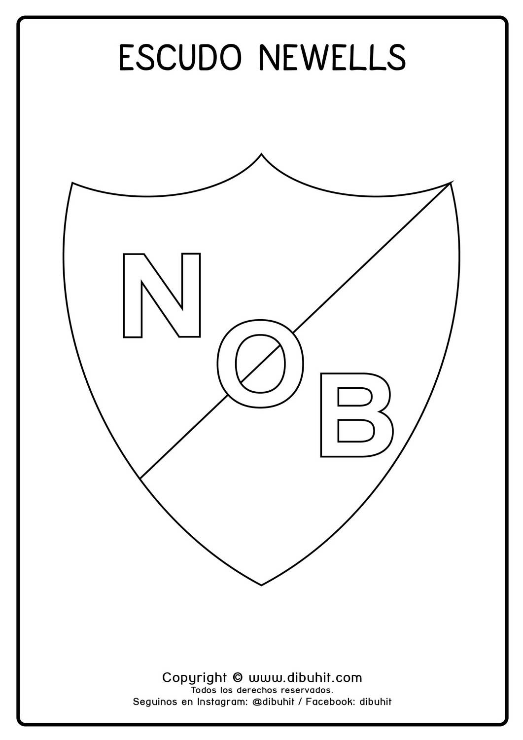 Escudo de futbol para colorear de newells old boys de rosario