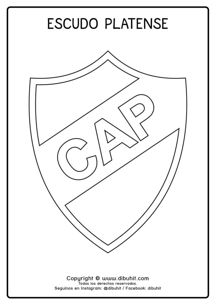 Escudo de futbol para colorear de platense