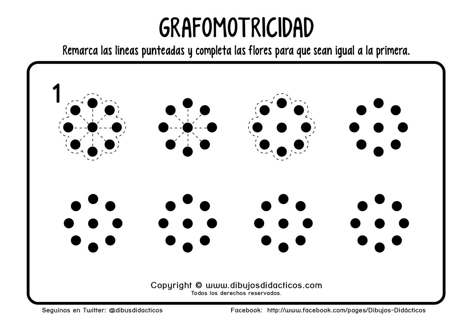 Grafomotricidad puntos recorrido