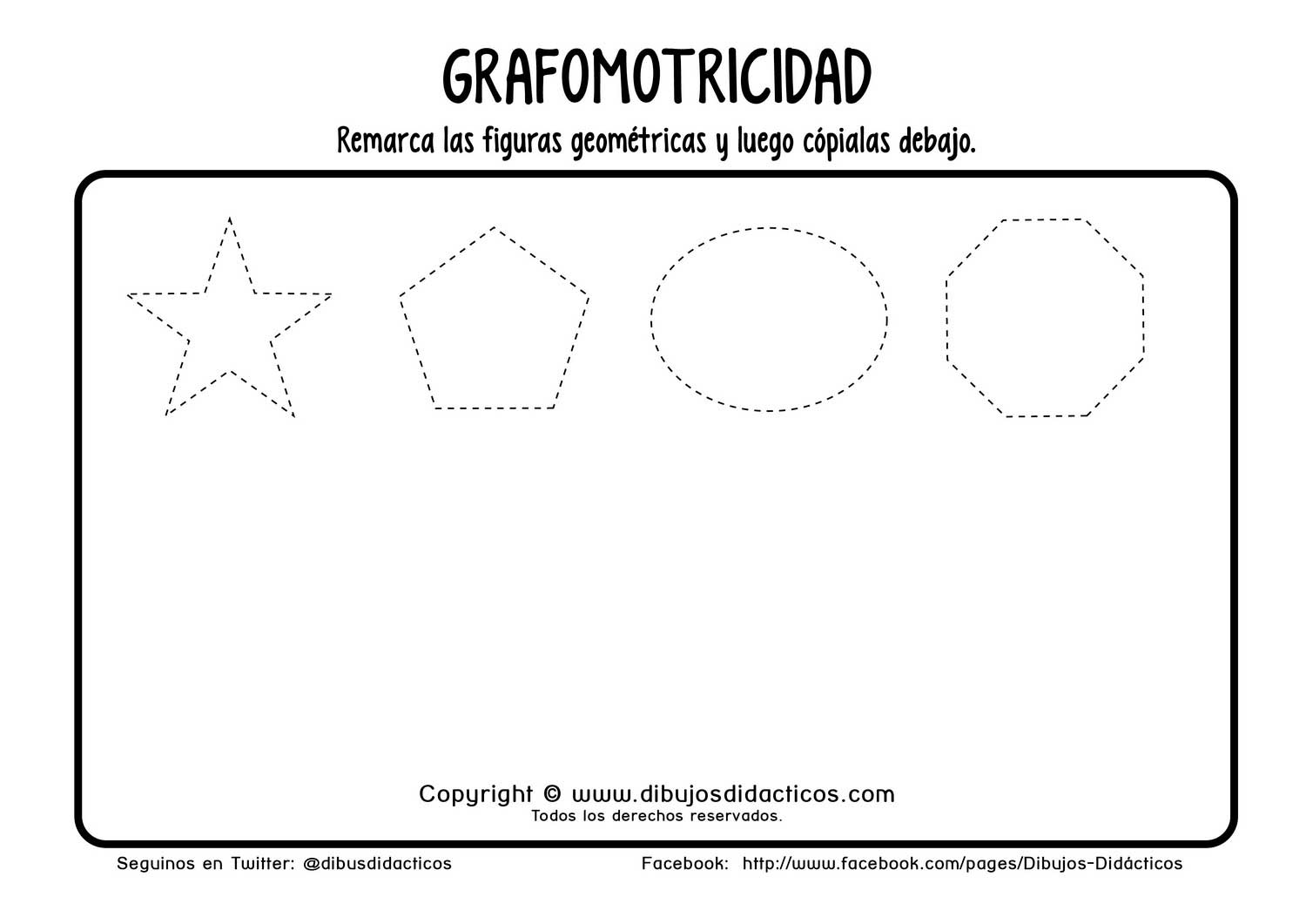 Grafomotricidad puntos estrella pentagono ovalo octogono