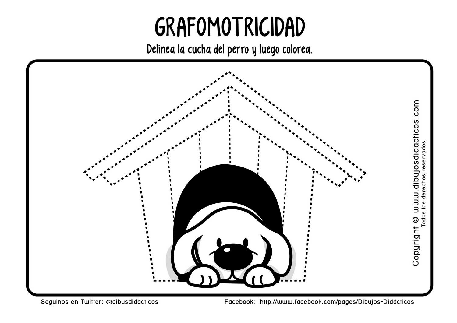 Grafomotricidad trazos perro cucha