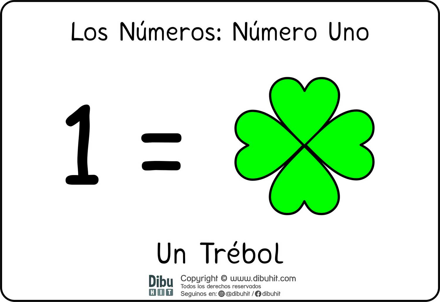 Lamina didactica numero 1 treboles verdes