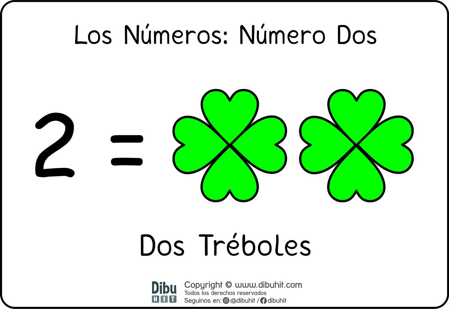 Lamina didactica numero 2 treboles verdes