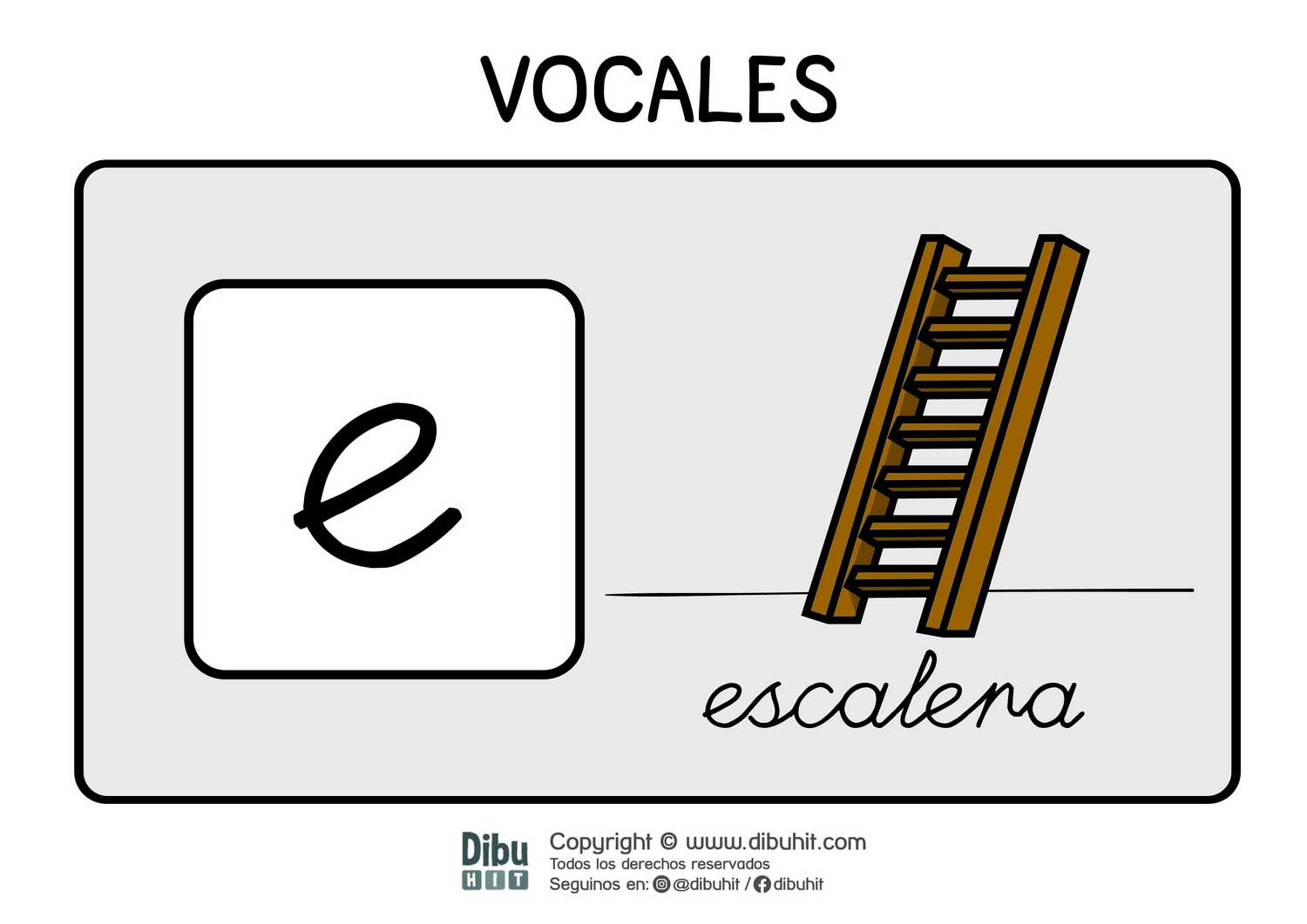 Lamina didactica vocales e escalera