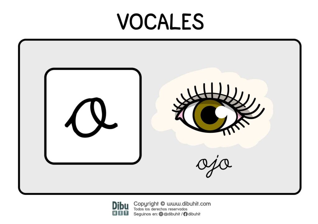 Lamina didactica vocales o ojo