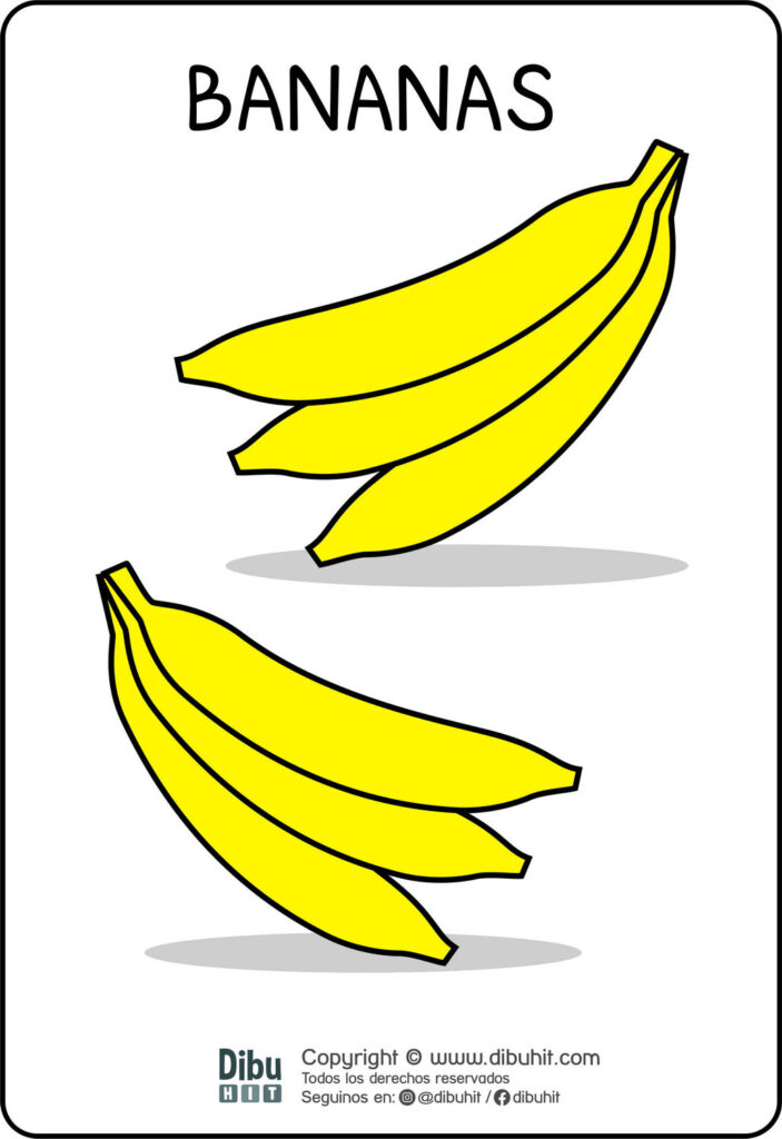 Lamina didactica bananas amarillas
