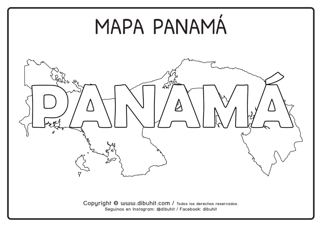 Mapa De Panamá Con Nombre Dibuhit 6499