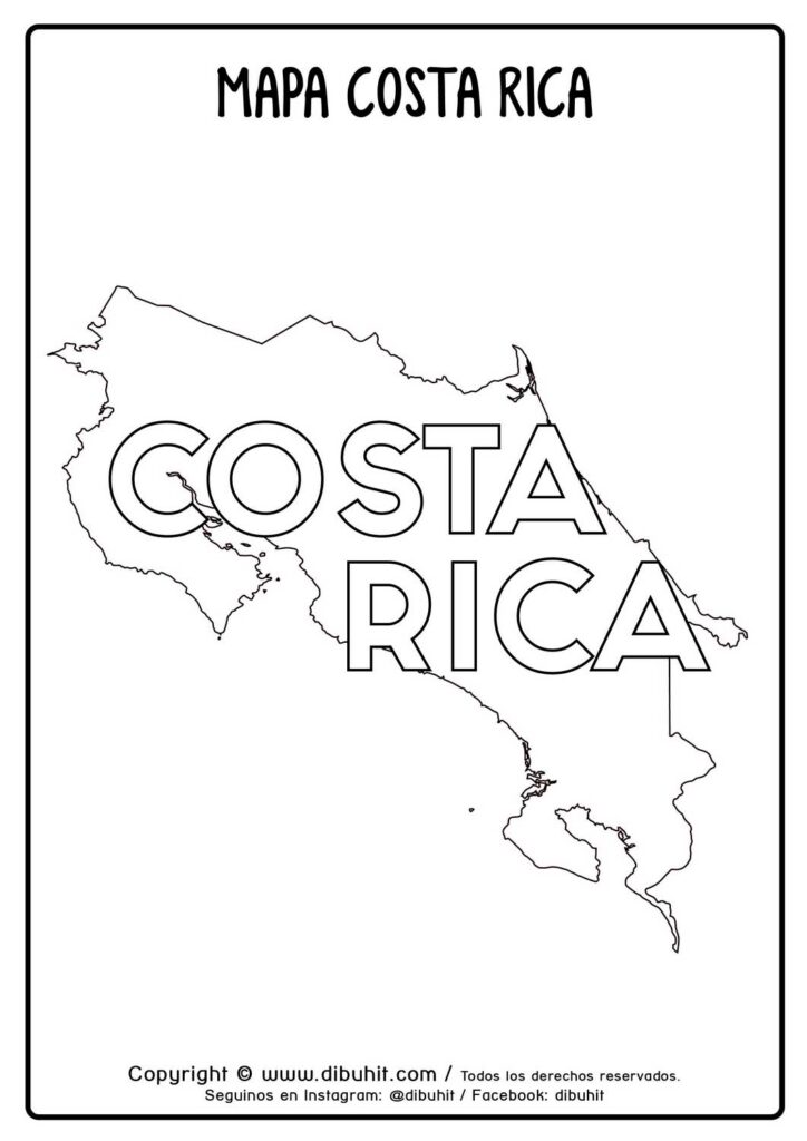 Mapa De Costa Rica Con Nombre Dibuhit 2096