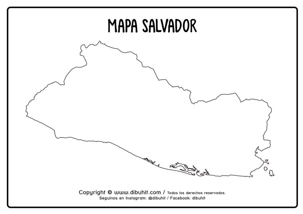 Dibujo de mapa de salvador para colorear