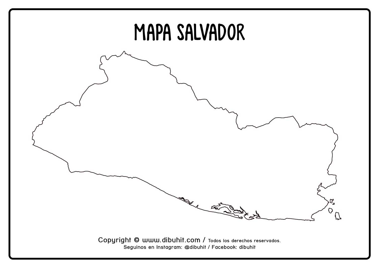 Dibujo de mapa de salvador para colorear