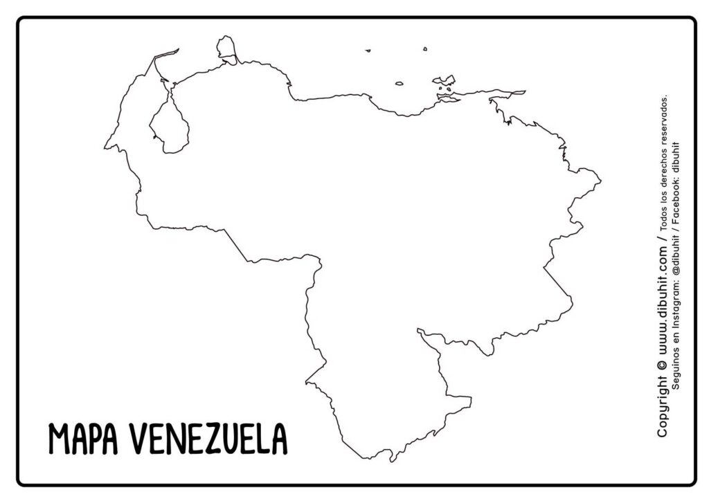 Dibujo de mapa de venezuela para colorear