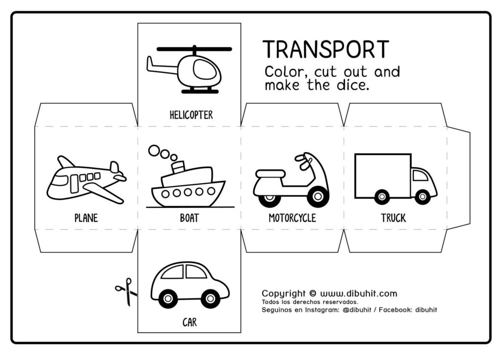 transport helicopter plane boat car motorcycle truck