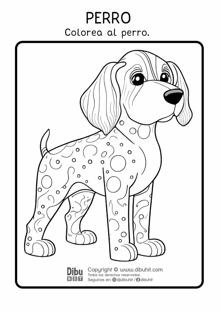 Dibujo de un perrito para colorear