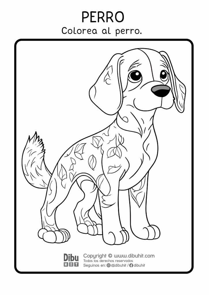 Dibujo de un perrito para colorear