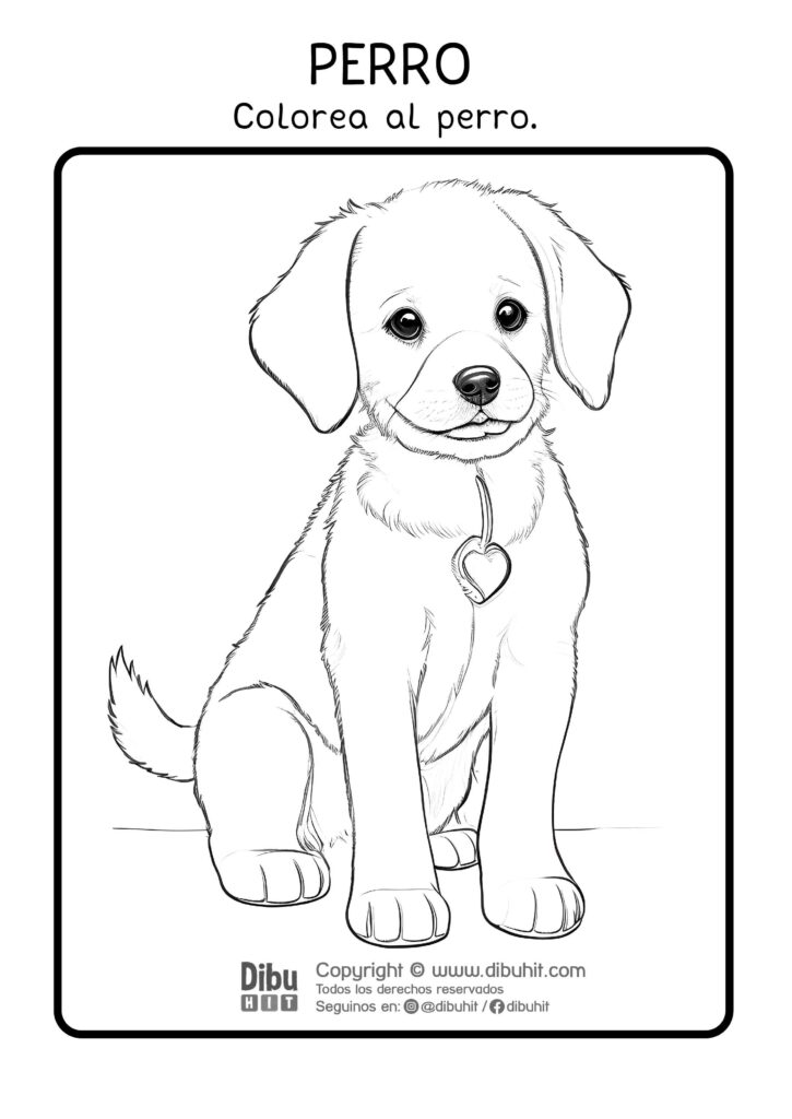 Dibujo de un perrito para colorear