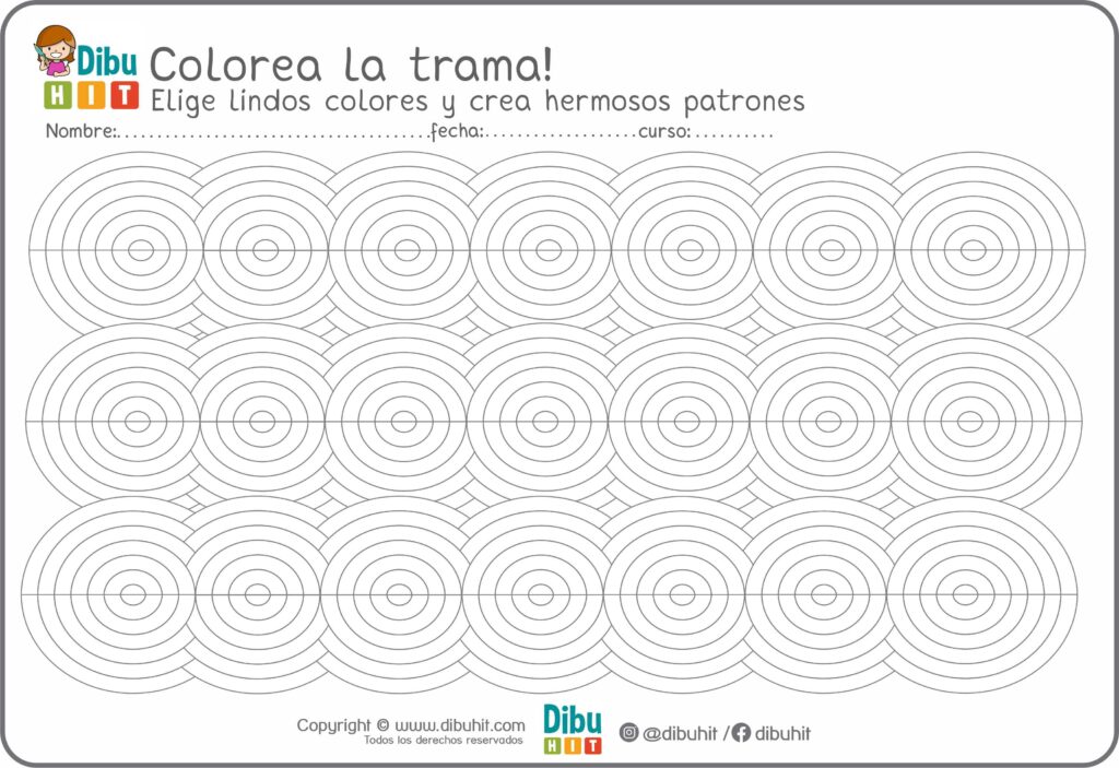 Dibujo didactico para colorear circulos