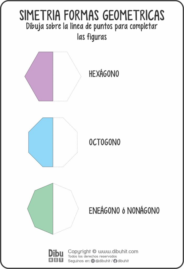 Ficha didactica simetria de formas geometricas poligonos