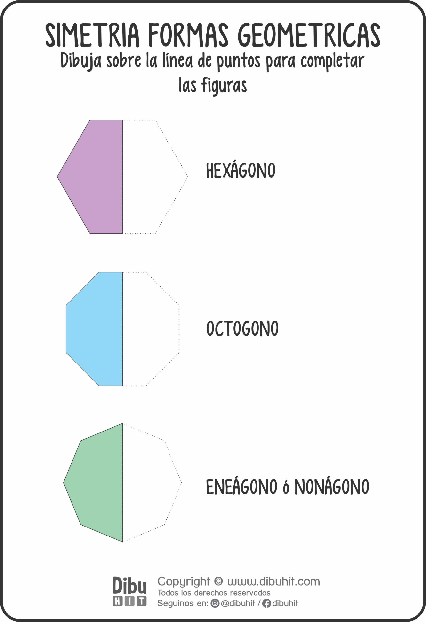 Ficha didactica simetria de formas geometricas poligonos