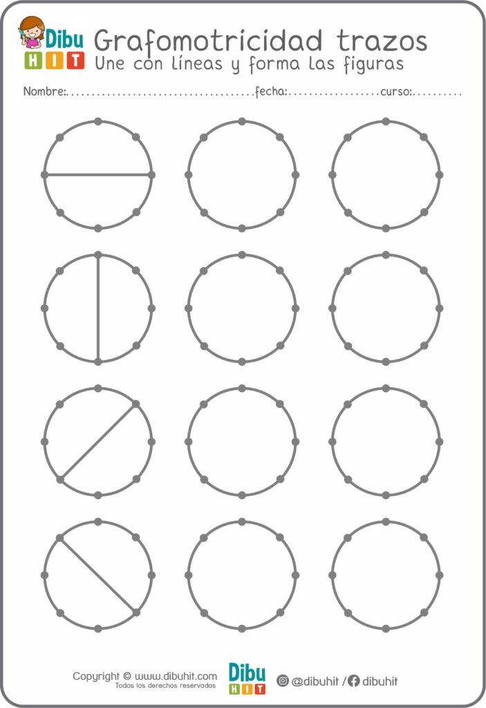 Grafotmotricidad circulos puntos trazos lineas