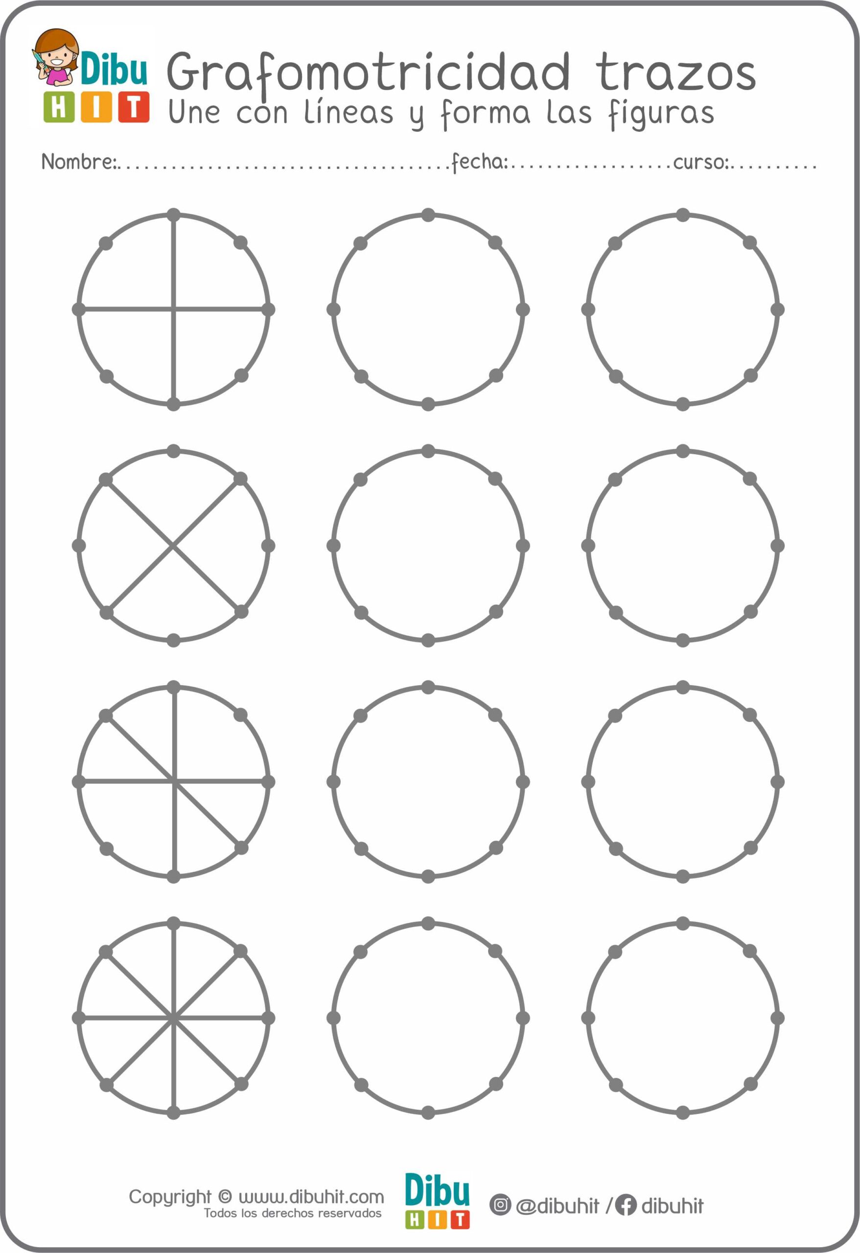 Grafotmotricidad circulos puntos trazos lineas