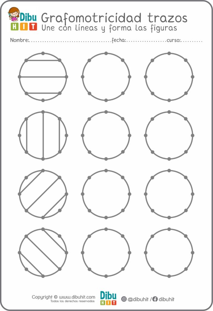 Grafotmotricidad circulos puntos trazos lineas