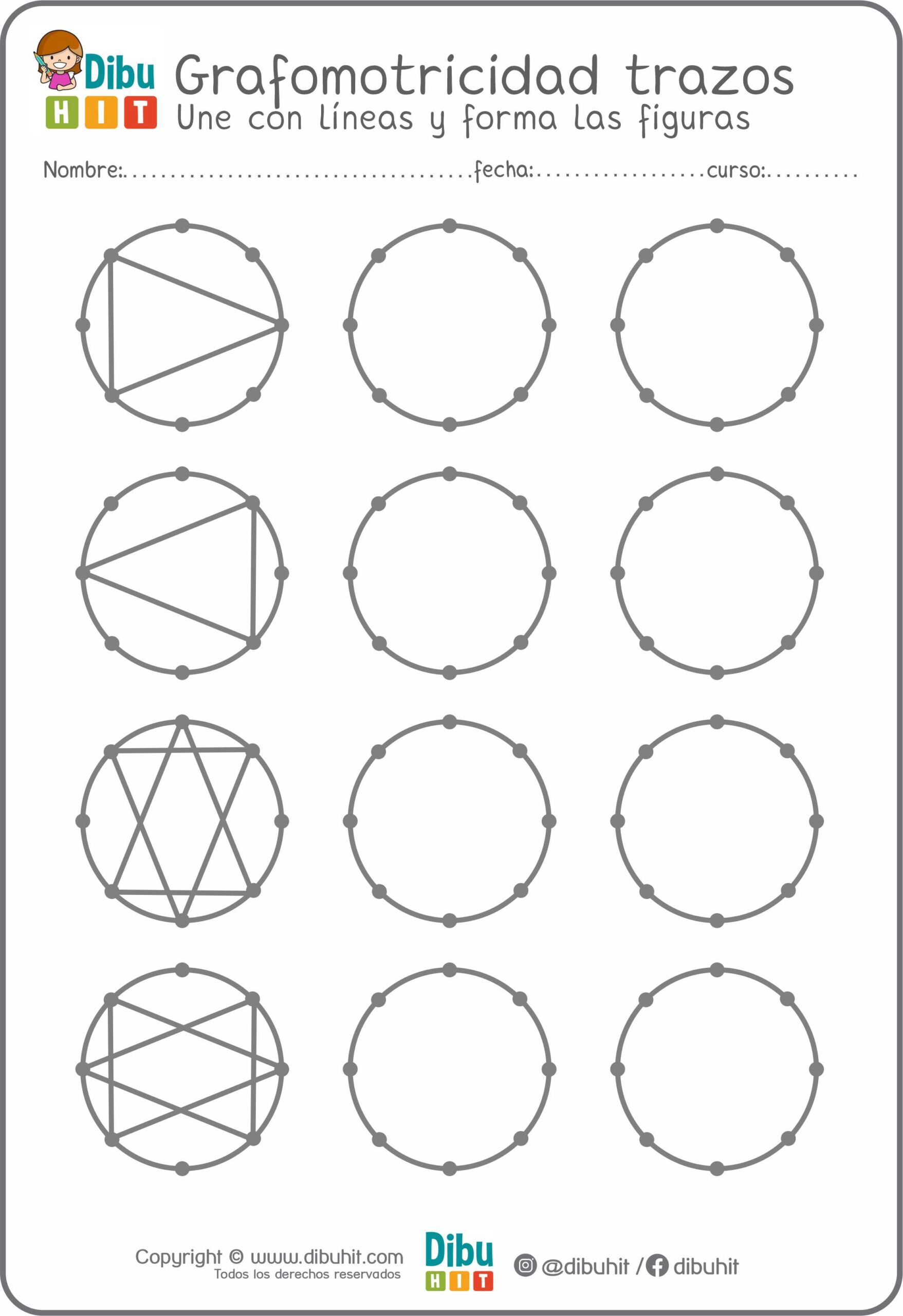 Grafotmotricidad circulos puntos trazos lineas