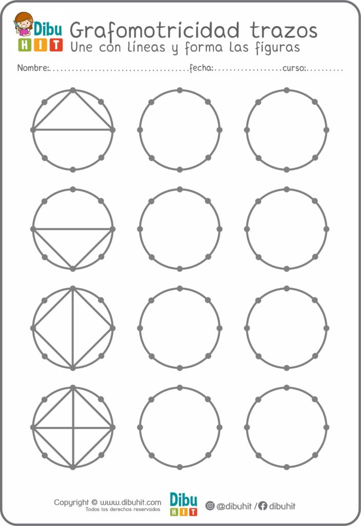 Grafotmotricidad circulos puntos trazos lineas