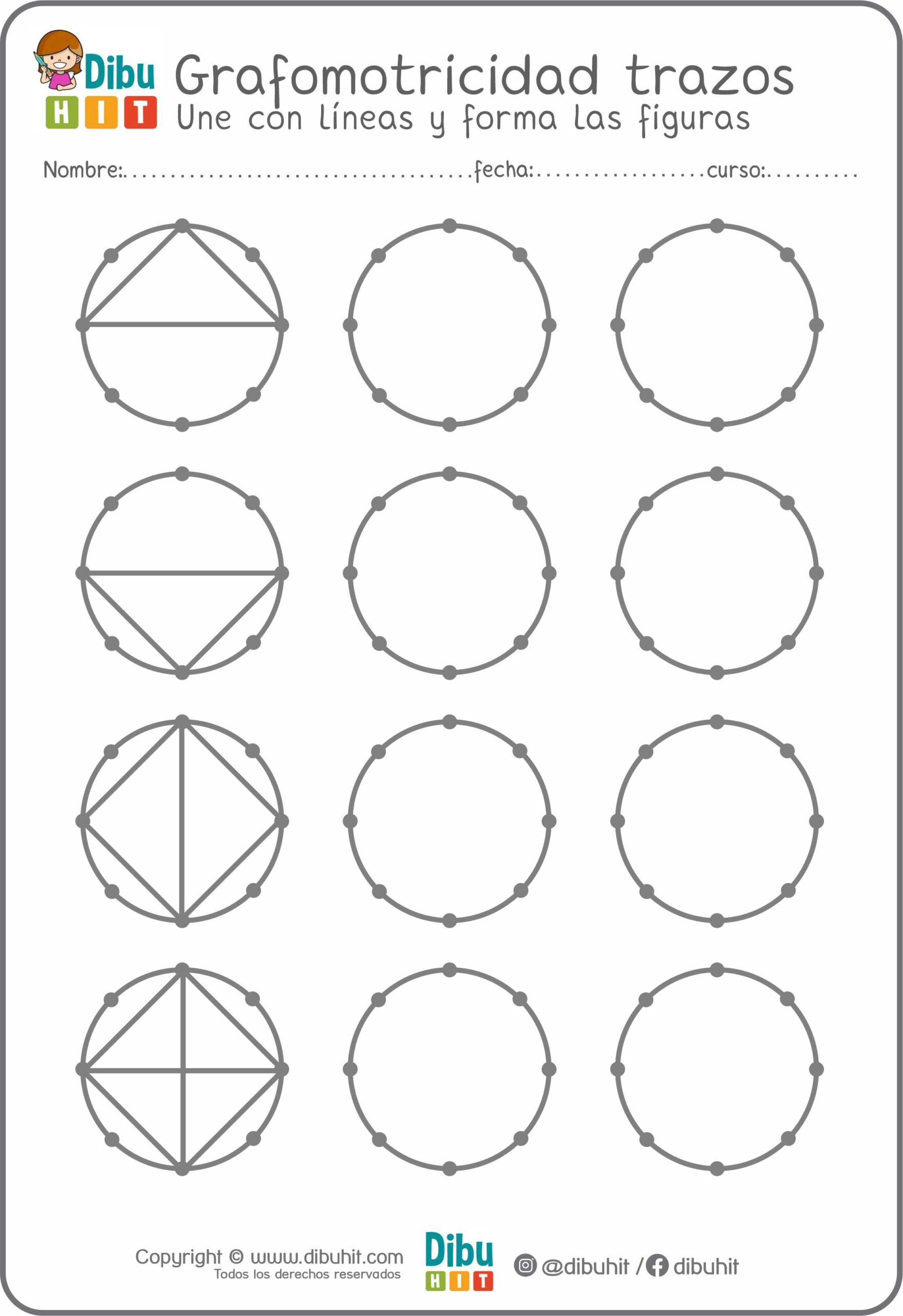 Grafotmotricidad circulos puntos trazos lineas